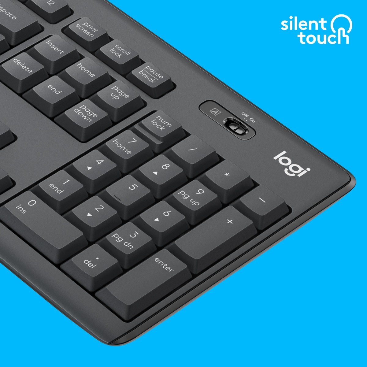 Logitech MK295 Silent clavier Souris incluse Bureau RF sans fil QWERTY US International Graphite