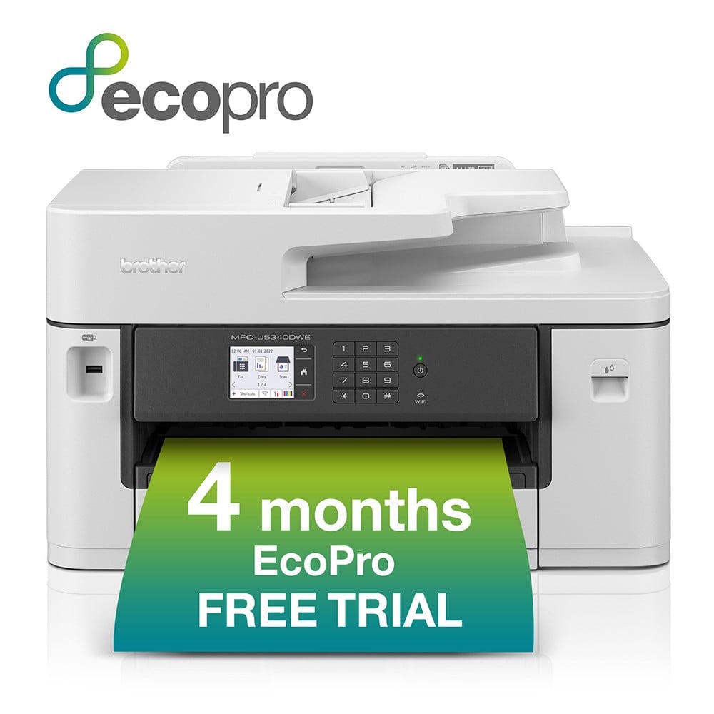 BROTHER MFCJ5340DWE A3 ECOPRO Inkjet Multifunction Printer 4in1 28/21ppm 1200x4800dpi