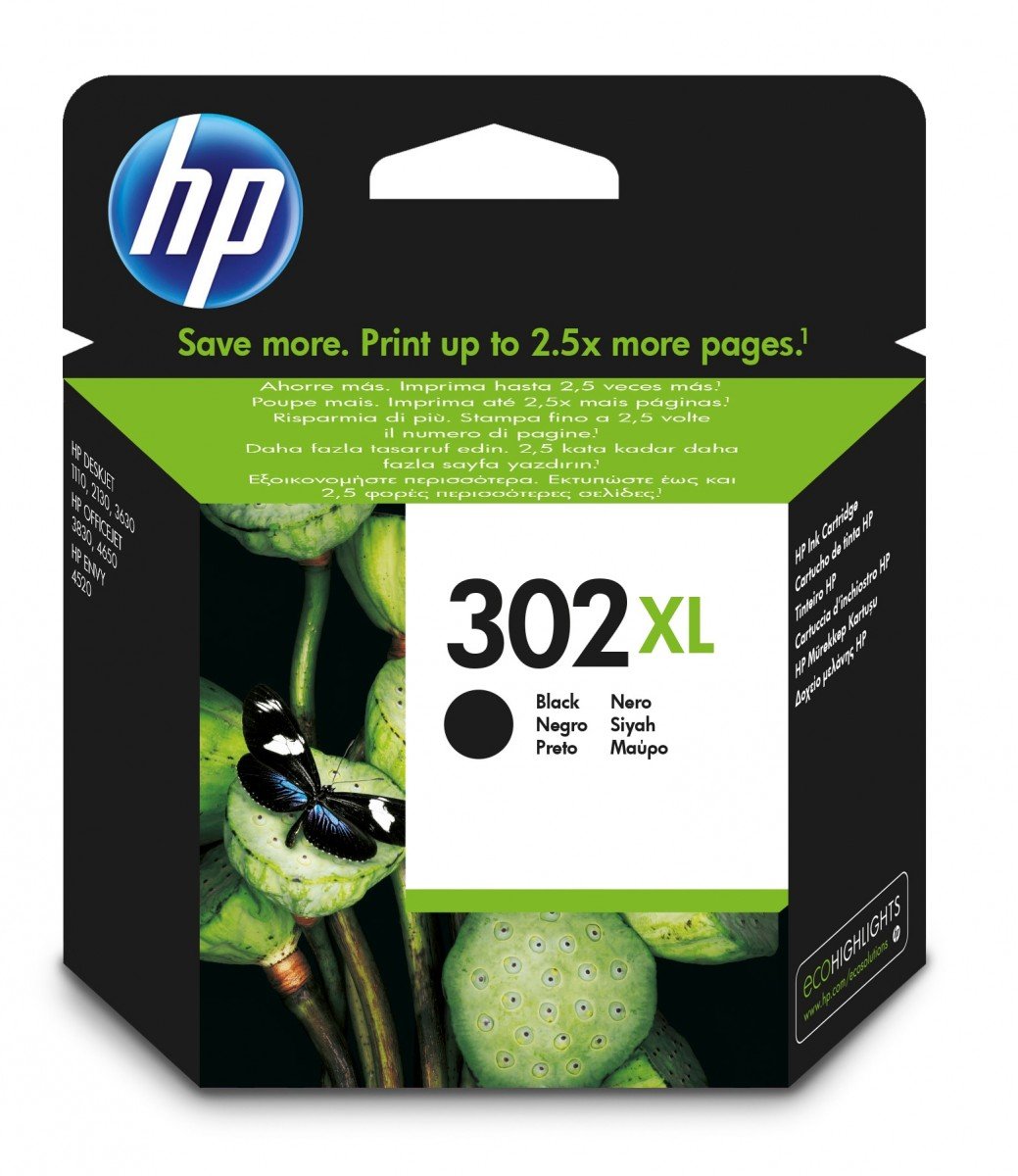 HP Tintenpatrone F6U68AE 302XL 480Seiten schwarz - Original - Ink Cartridge