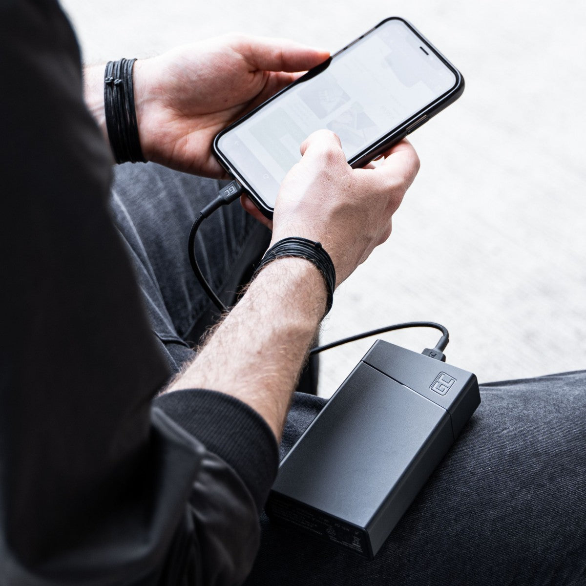 Green Cell KABGC21 câble Lightning 1,2 m Noir