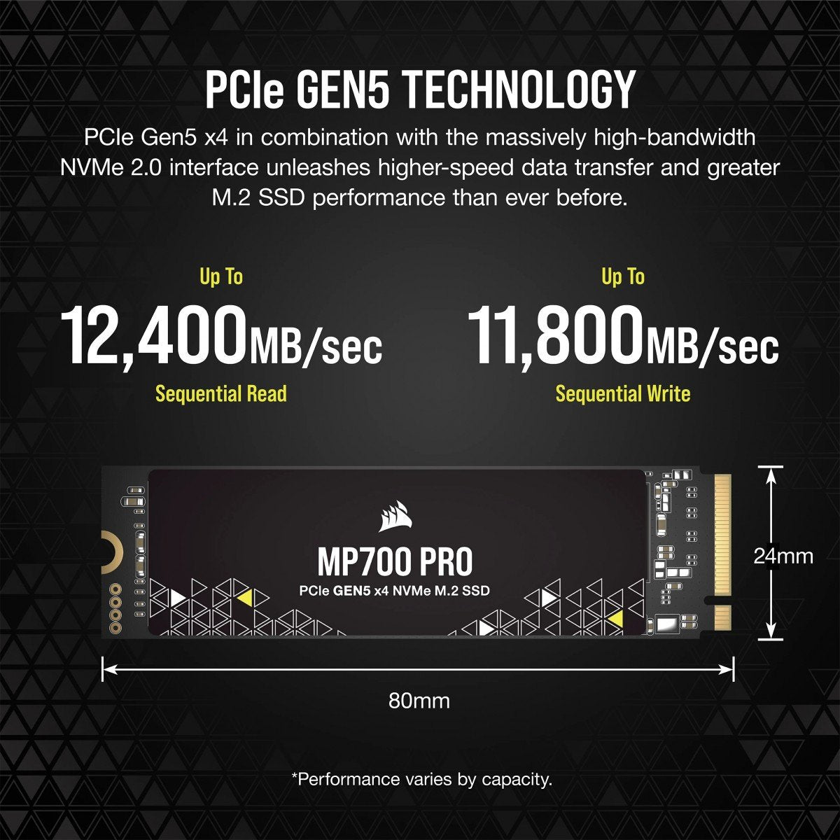 Corsair MP700 PRO 2 To M.2 PCI Express 5.0 NVMe 3D TLC NAND