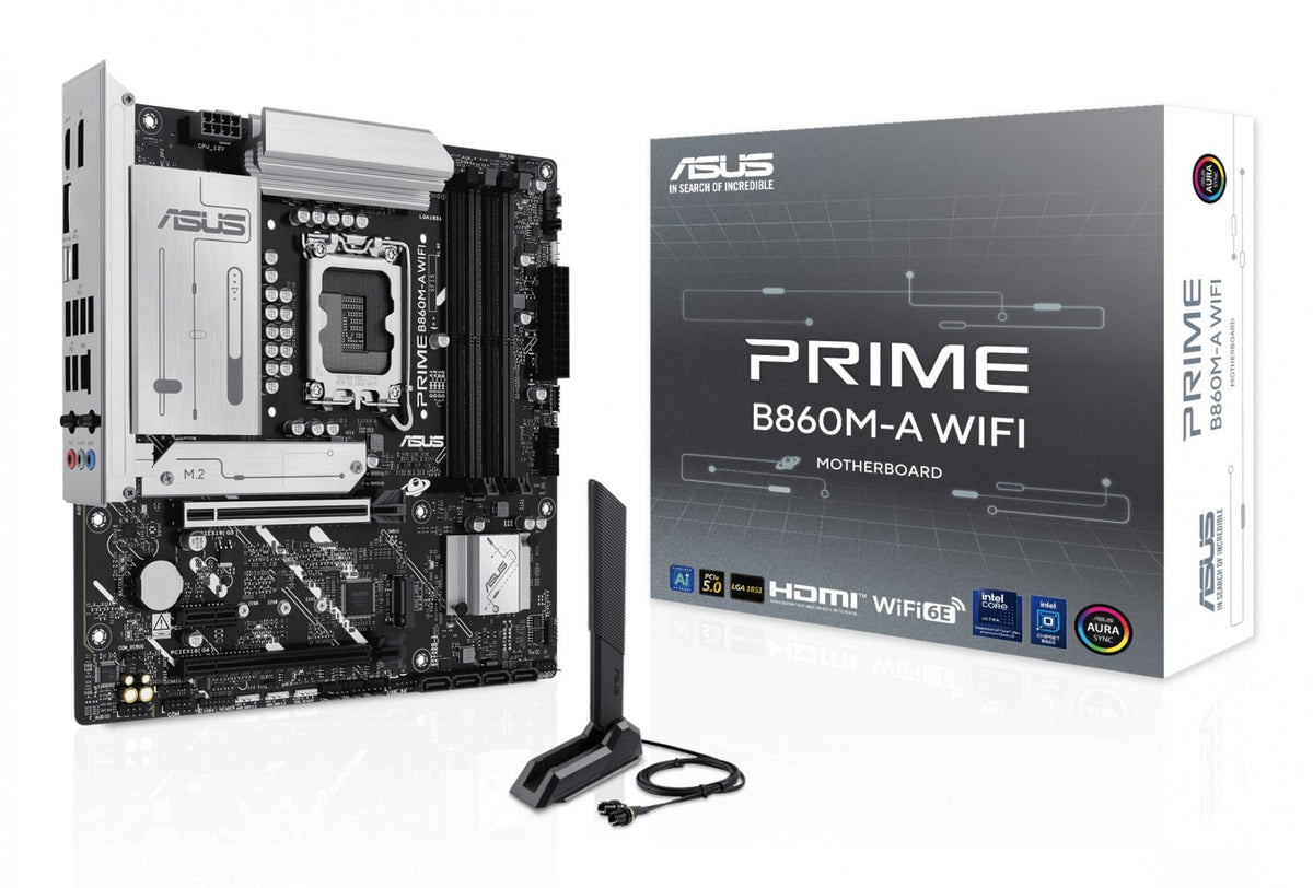 ASUS PRIME B860M-A WIFI LGA1851 DDR5 micro ATX MB 1xHDMI 2xDP 2xM.2 4xSATA