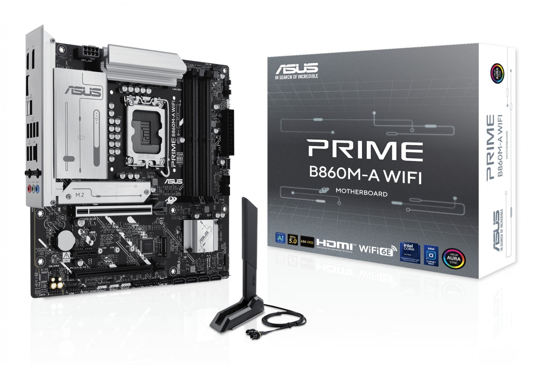 ASUS PRIME B860M-A WIFI LGA1851 DDR5 micro ATX MB 1xHDMI 2xDP 2xM.2 4xSATA
