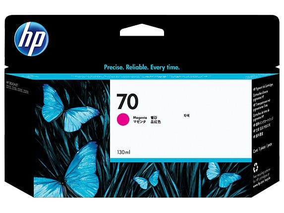HP 70 original Ink cartridge C9453A magenta standard capacity 130ml 1-pack with Vivera Ink cartridge