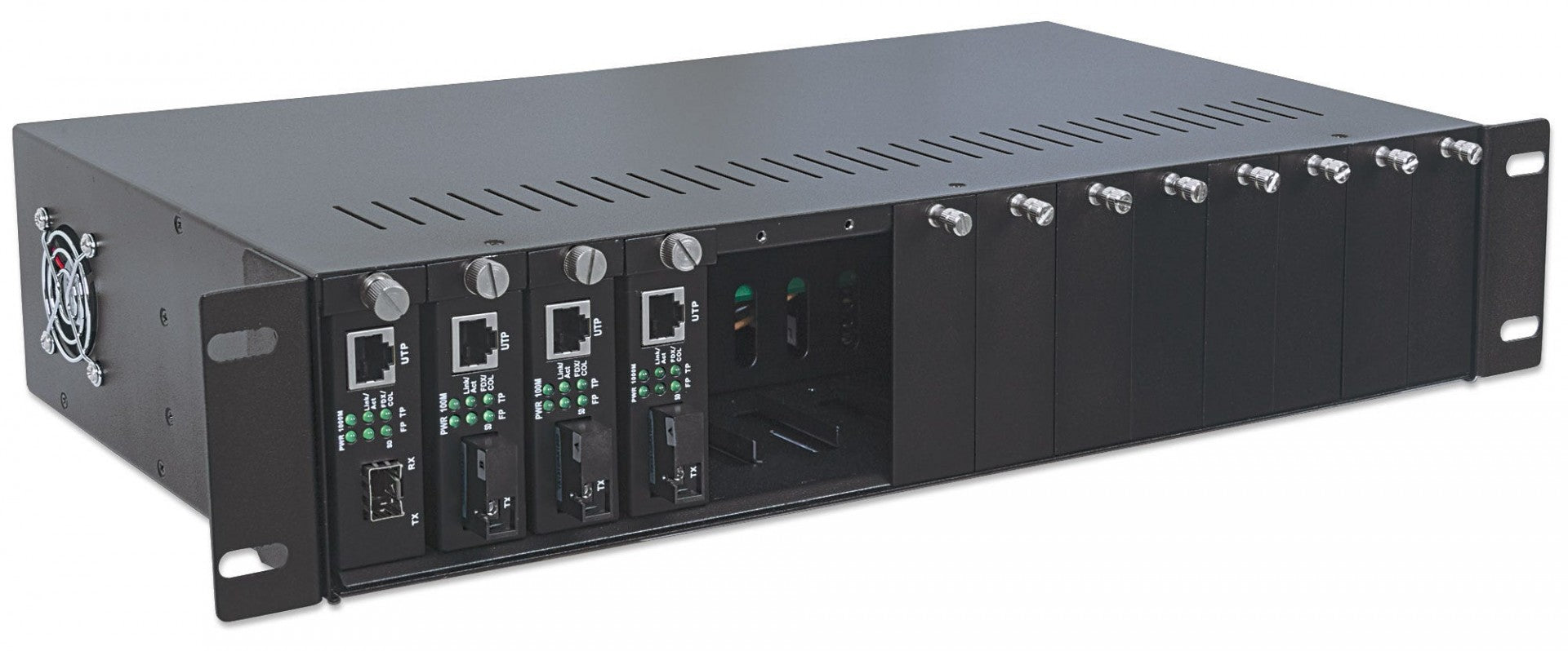 Intellinet 507356 châssis de réseaux 2U Noir
