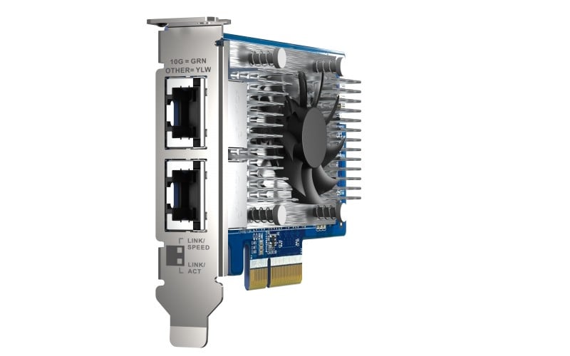 Dual-port 10GBASE-T 10GbE network expa