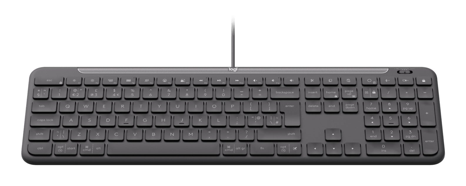 Clavier Filaire Logitech K620 pour Entreprises - Graphite - UK