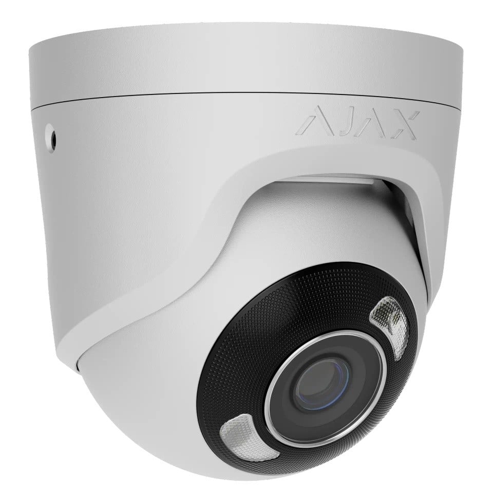 Ajax Systems 126267.197.WH1 Caméra dôme extérieure TurretCam HL 8 Mp 4 mm - blanc
