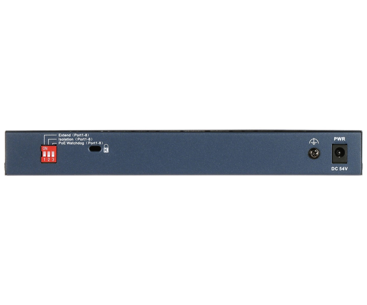 Hikvision DS-3E0310HP-E(C) commutateur réseau Non-géré Fast Ethernet (10/100) Connexion Ethernet, supportant l'alimentation via ce port (PoE) Bleu