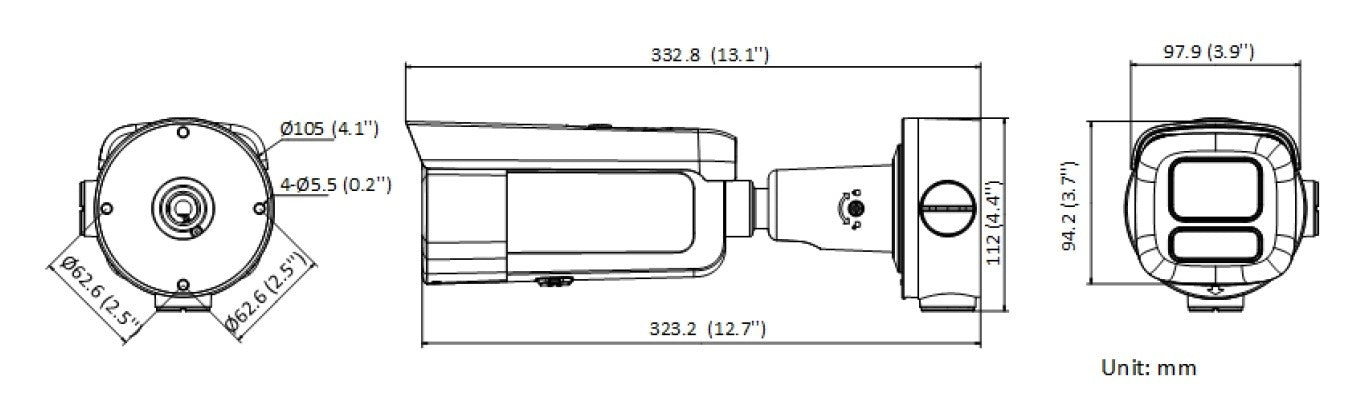 Hikvision DS-2CD2643G2-LIZS2U(2.8-12mm) 4 MP caméra réseau Bullet avec Acusense et éclairage hybride intelligent motorisé varifocal