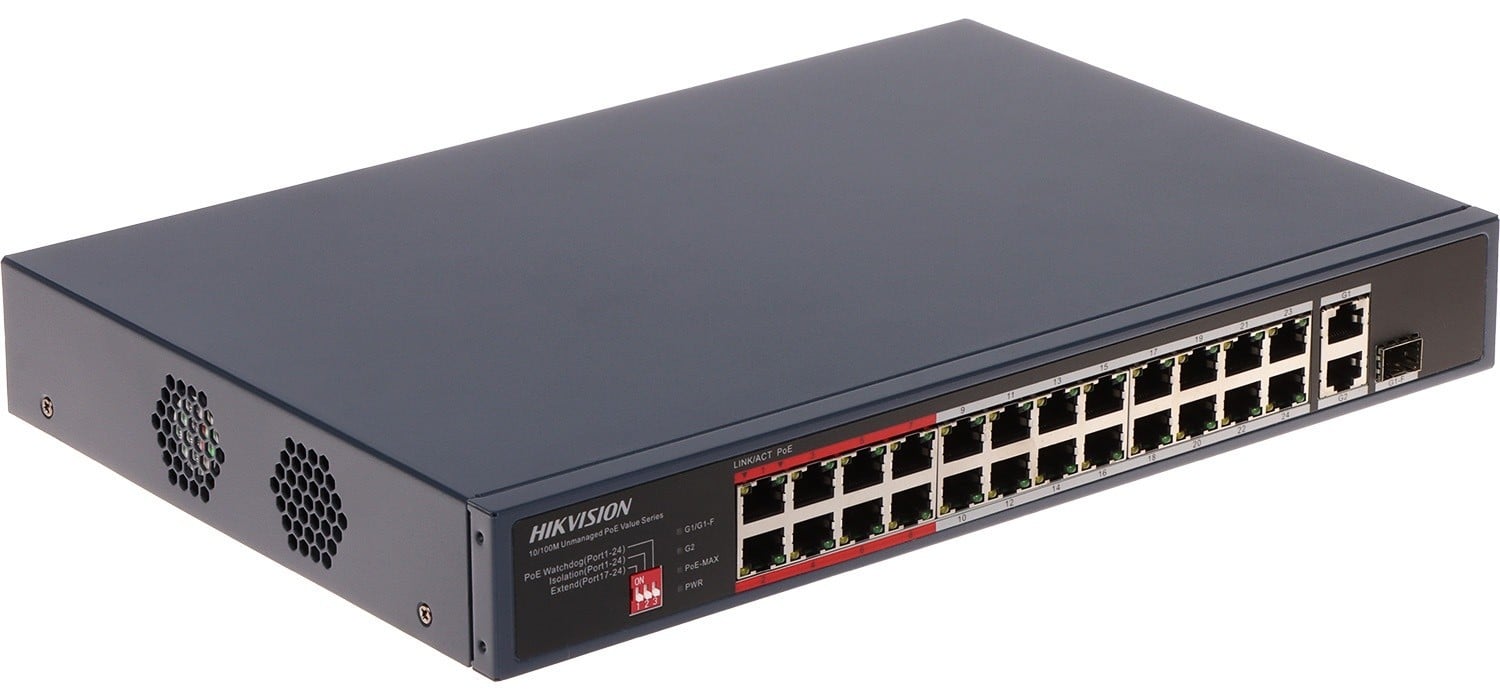 Hikvision DS-3E0326P-E/M(C) 24 Port Fast Ethernet Unmanaged POE Switch