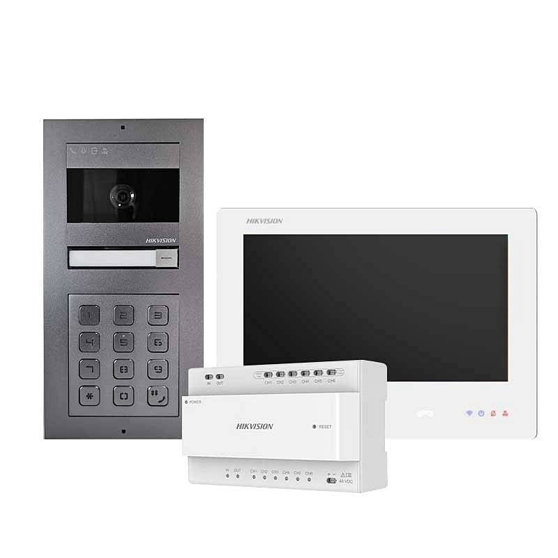 Hikvision DS-KIS704EY-ACW2/Kit vidéo portier HD 2 fils en aluminium