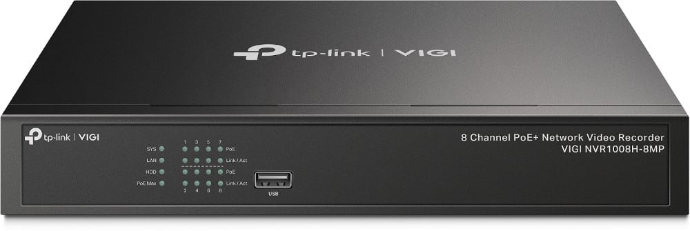 TP-LINK VIGI NVR1008H-8MP 8 Channel PoE Network Video Recorder