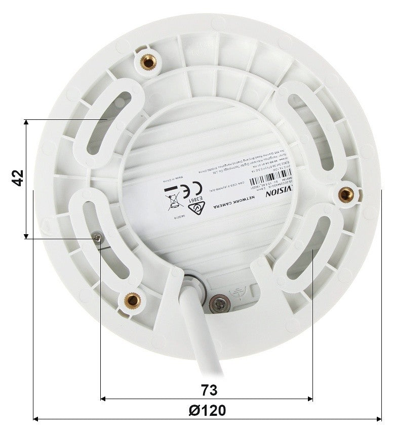 Hikvision DS-2CD2543G2-IWS(2.8mm) 4 MP AcuSense Built-in Mic Fixed Mini Dome Network Camera