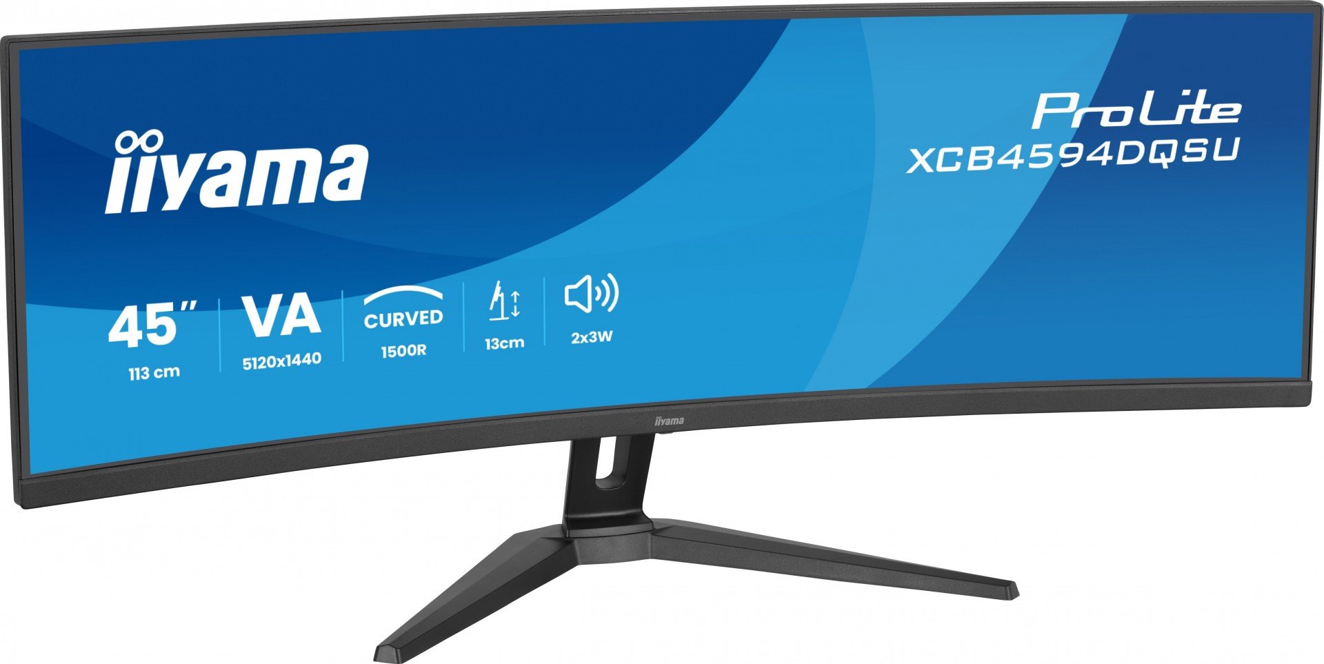 XCB4594DQSU-B1 44.5" Business DQHD BLACK