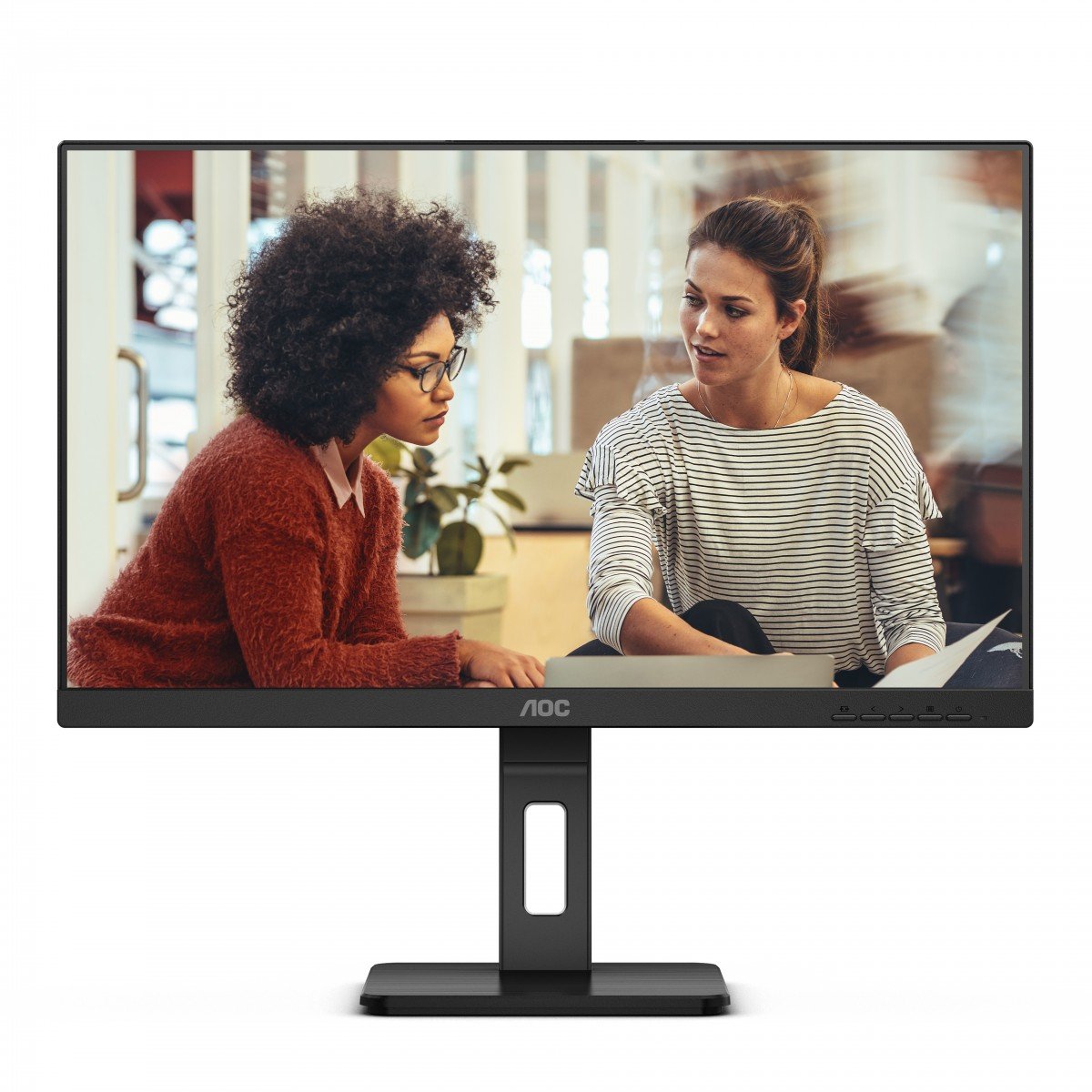 AOC Q27E3UMF 27p Ecran  27" - 2560 x 1440 QHD @ 75 Hz - VA - 300 cd/m² - 4000:1 - 4 ms - HDMI, DisplayPort - haut-parleurs ajustable