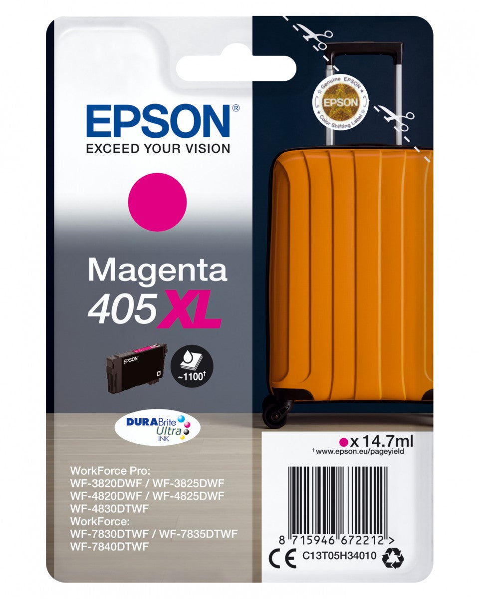 EPSON 2LB Singlepack Magenta 405XL DURABrite Ultra Ink w/s