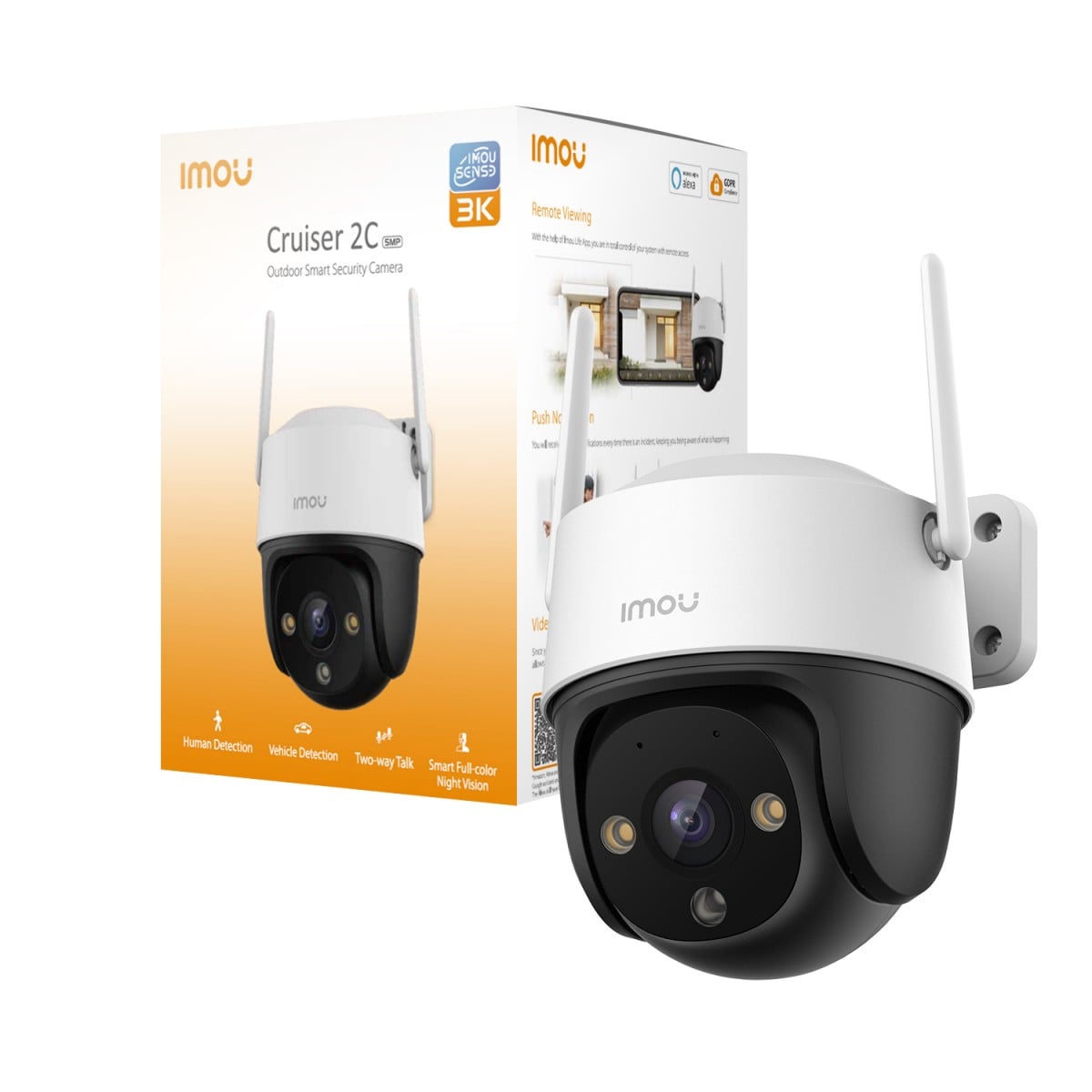 Imou IPC-S7CP-5M0WE Cruiser 2C 3K Caméra IP PTZ extérieure 5 MP