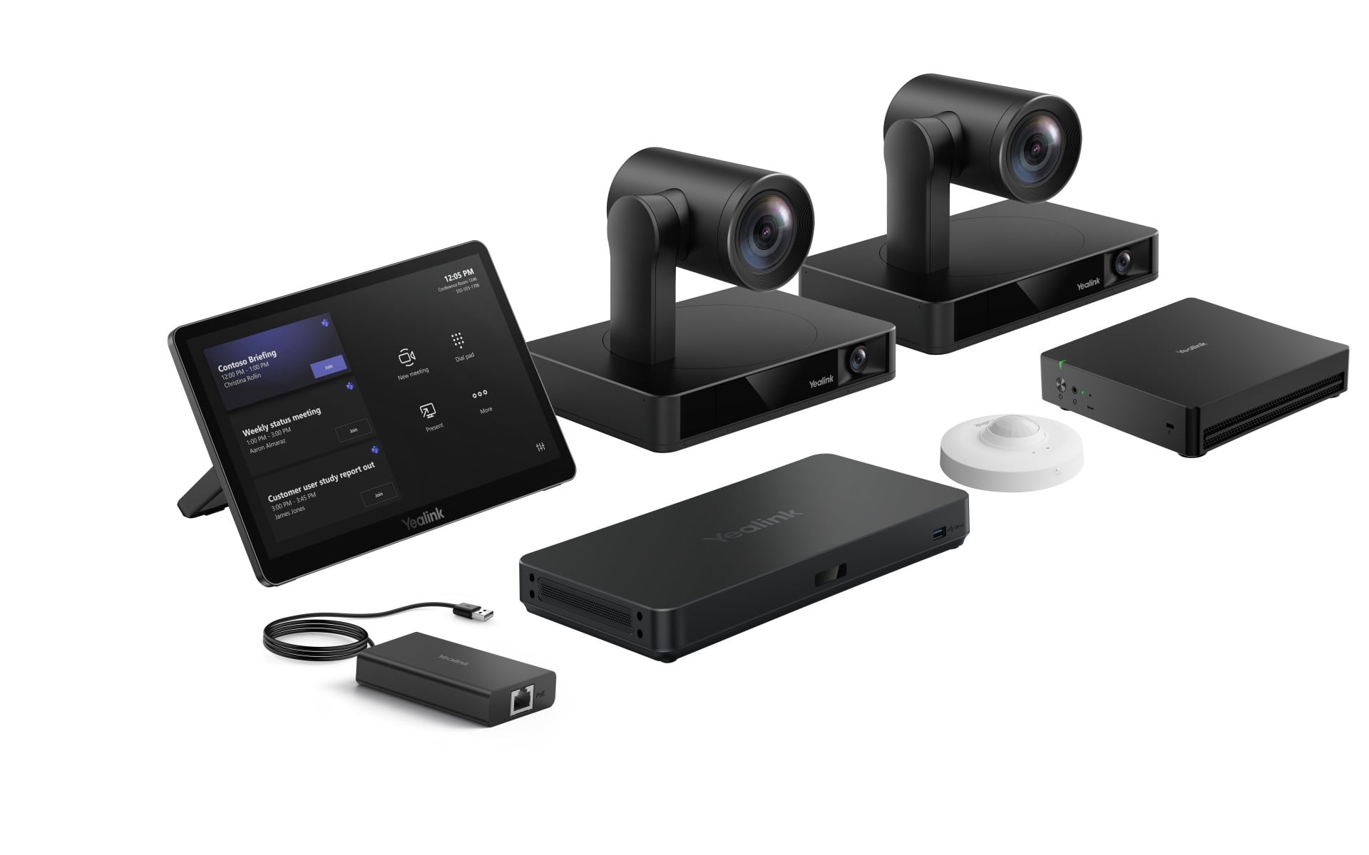 Yealink Native Microsoft Teams Rooms system for BoardRoom rooms : 2x UVC86, VCR20,MCoreKit-C5U; 1x AVHub; 1x MVC-BYOD-Extender