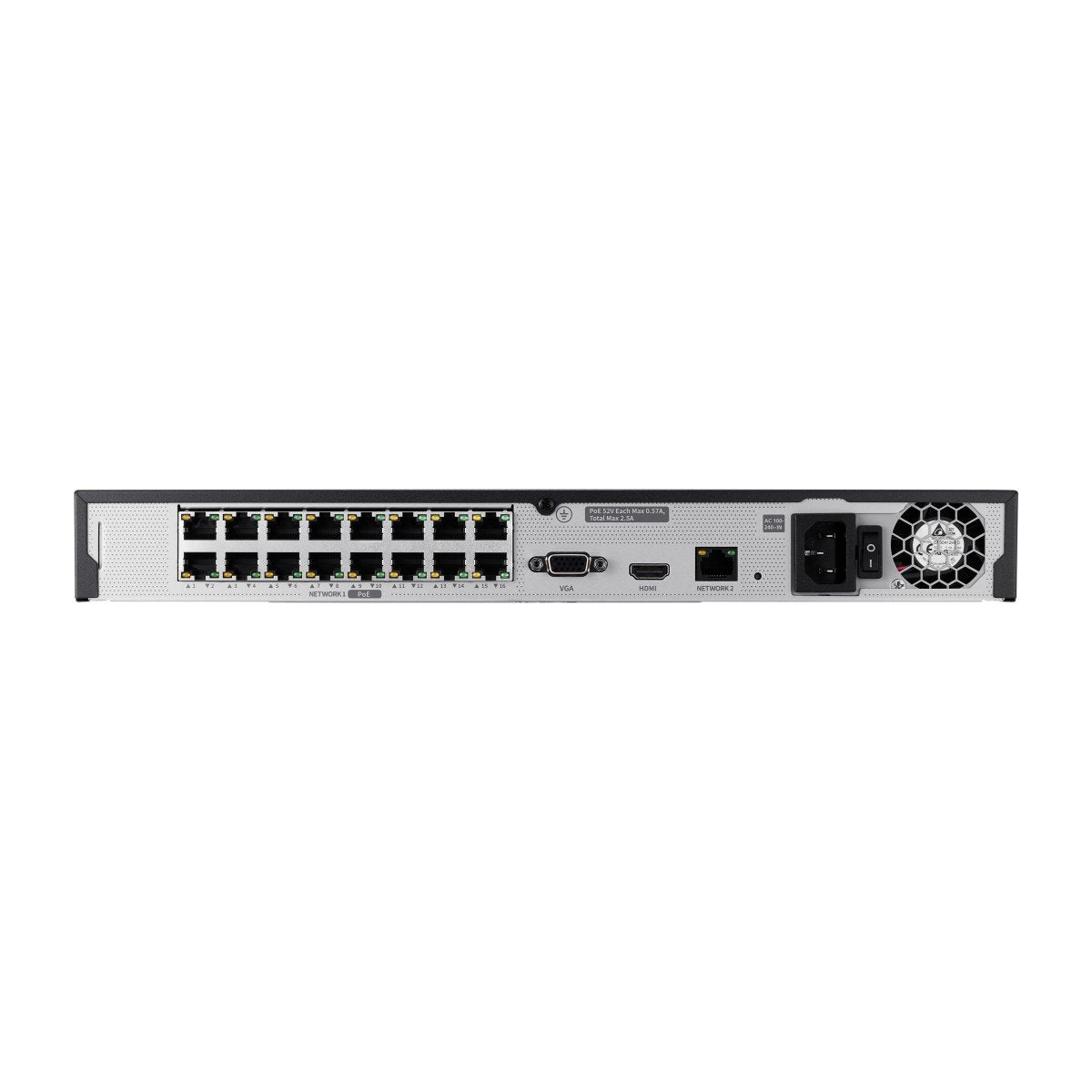 Hanwha ARN-1610S Enregistreur vidéo sur réseau Noir