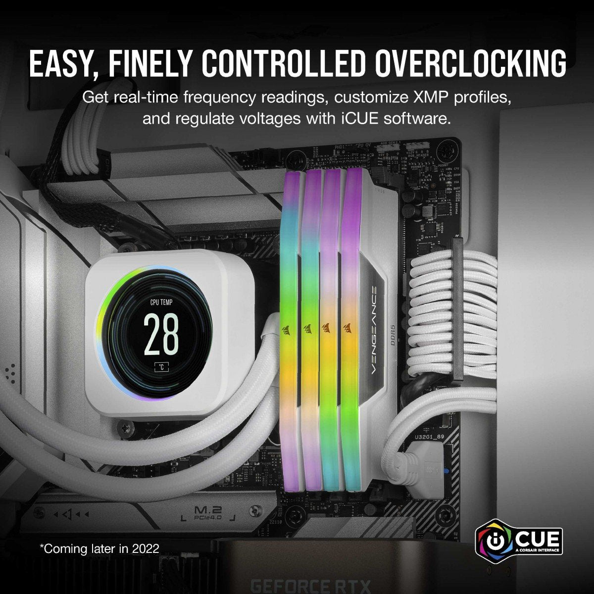 Module de mémoire Corsair Vengeance RGB CMH32GX5M2E6000Z36W 32 Go 2 x 16 Go DDR5