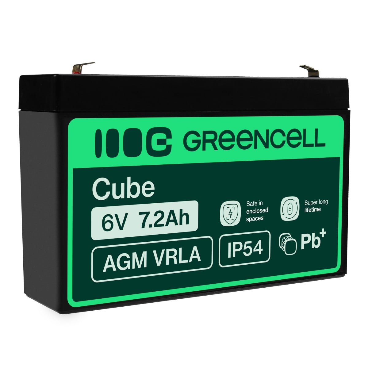 Green Cell Battery AGM VRLA 6V 7.2Ah - Battery - 7.200 mAh