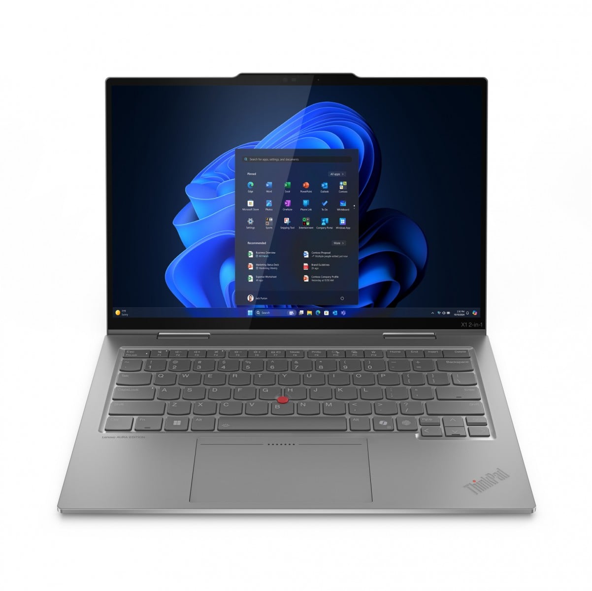 "Lenovo ThinkPad X1 2-in-1 Gen 10 Aura Edition Intel Core Ultra 7 255U Hybride (2-en-1) 35,6 cm (14"") Écran tactile 2.8K 32 Go LPDDR5x-SDRAM 1 To SSD Wi-Fi 6E (8"