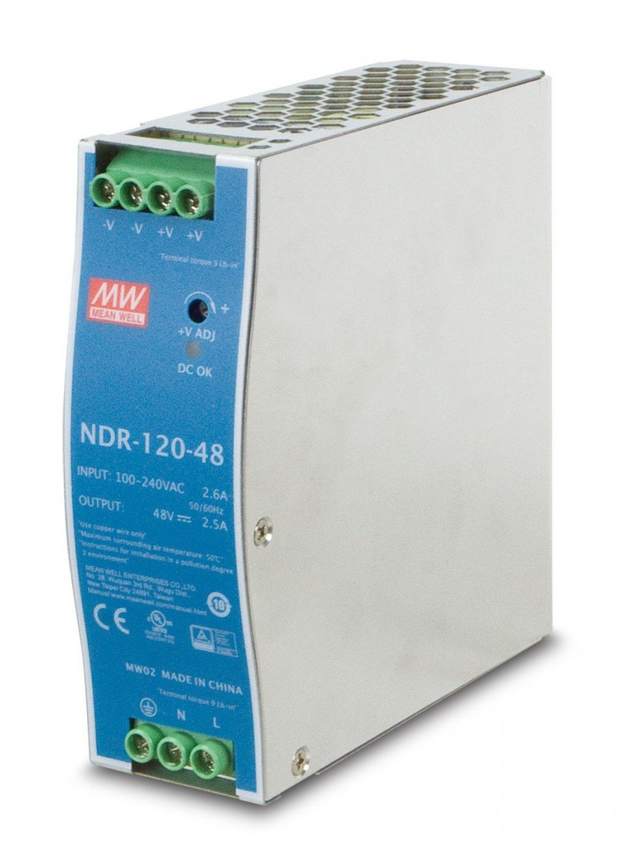 PLANET PWR-120-48 unité d'alimentation d'énergie 120 W Bleu, Gris