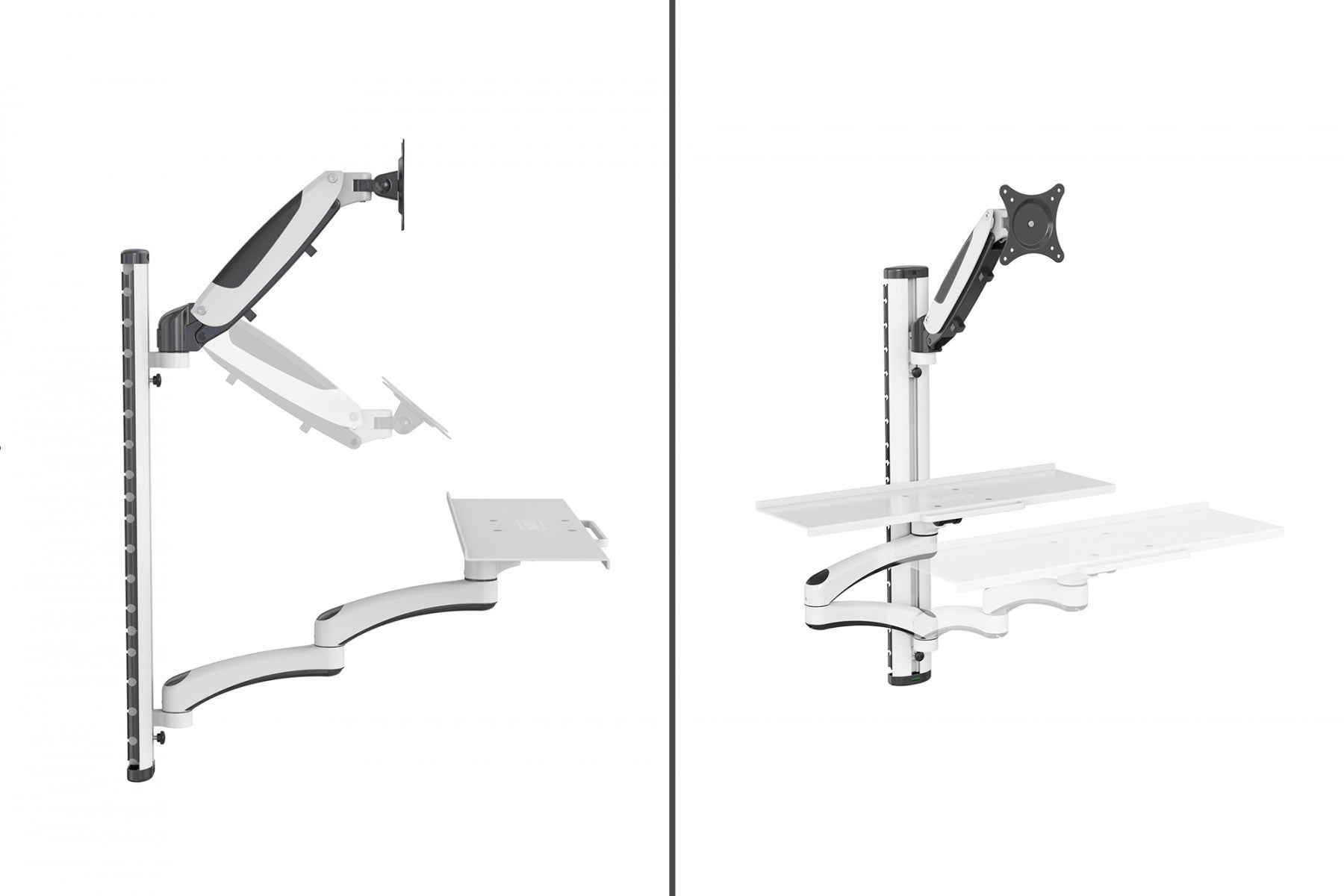 "Digitus DA-90451 support et équerre de station de travail/PC tout en un 8 kg Noir, Blanc 81,3 cm (32"")"