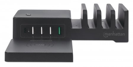 Manhattan 102230 Station de charge Qi Quick 3A USB-C 55W