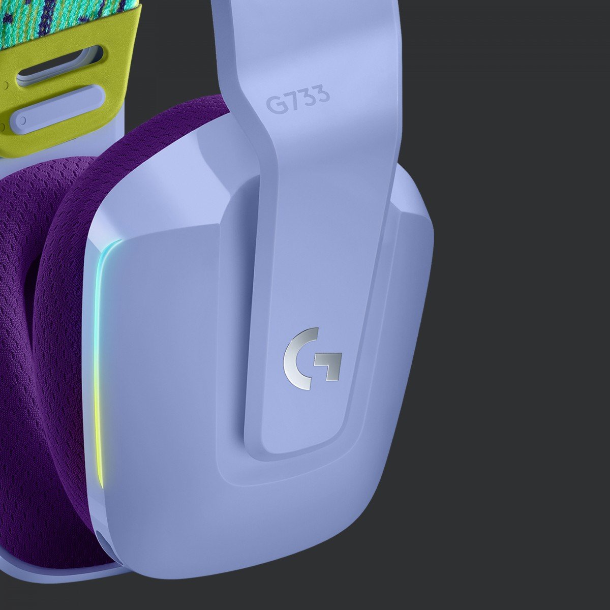 LOGITECH G G733 LIGHTSPEED Wireless RGB Gaming Headset Headset full size 2.4 GHz wireless lilac
