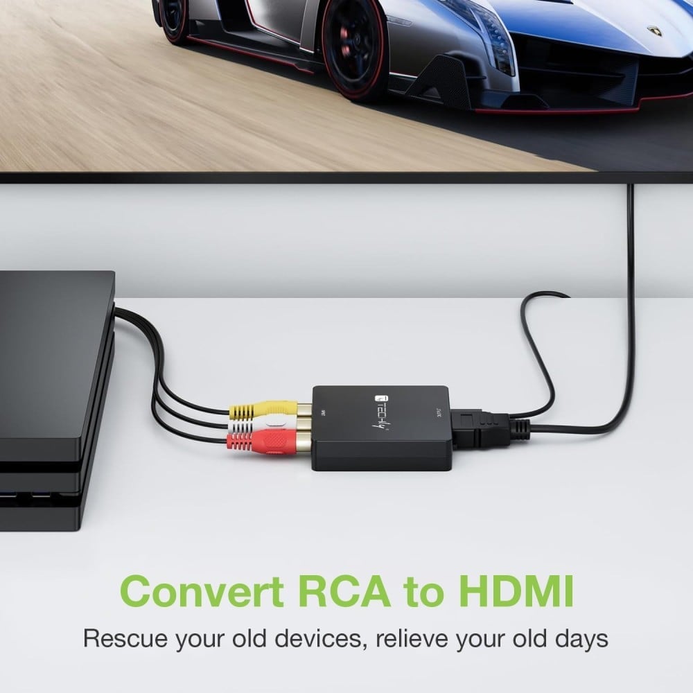Techly IDATA SPDIF-6E3 Convertisseur AV Composite Vidéo et Audio 3x RCA vers HDMI 1080p