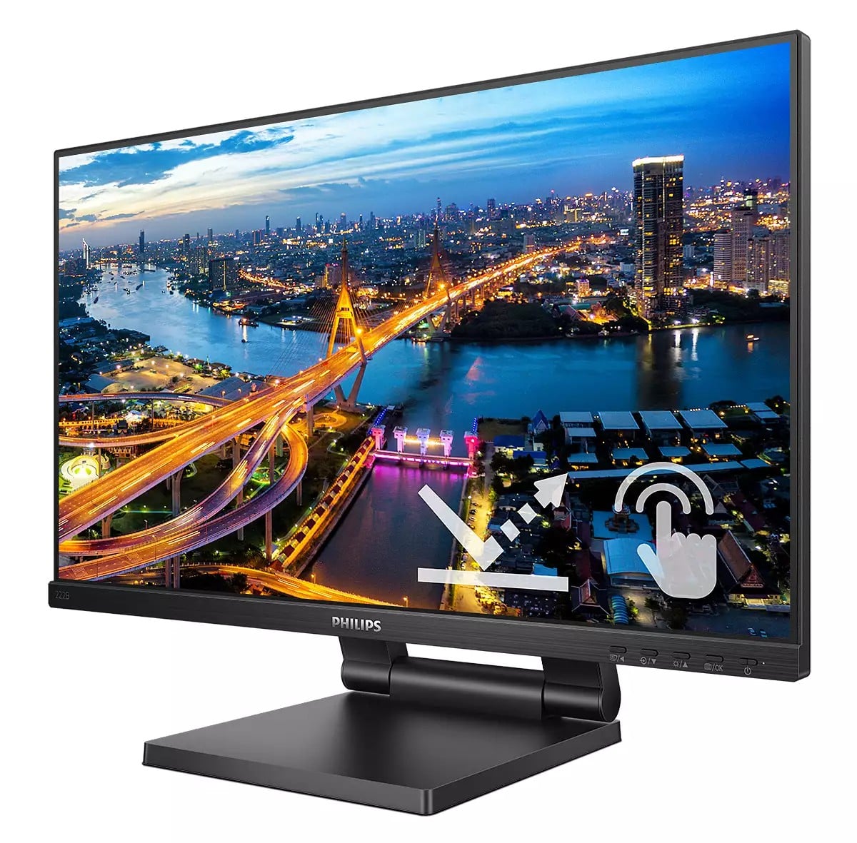 PHILIPS 222B1TC/00 21.5p 16:9 IPS FHD 60Hz 250cd/m2 D-SUB HDMI DP 1xUSB-B/3x USB 3.2