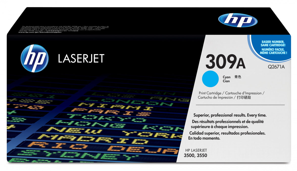 HP 309A Cyan Original LaserJet Toner Cartridge Cartouche de toner 1 piece(s)