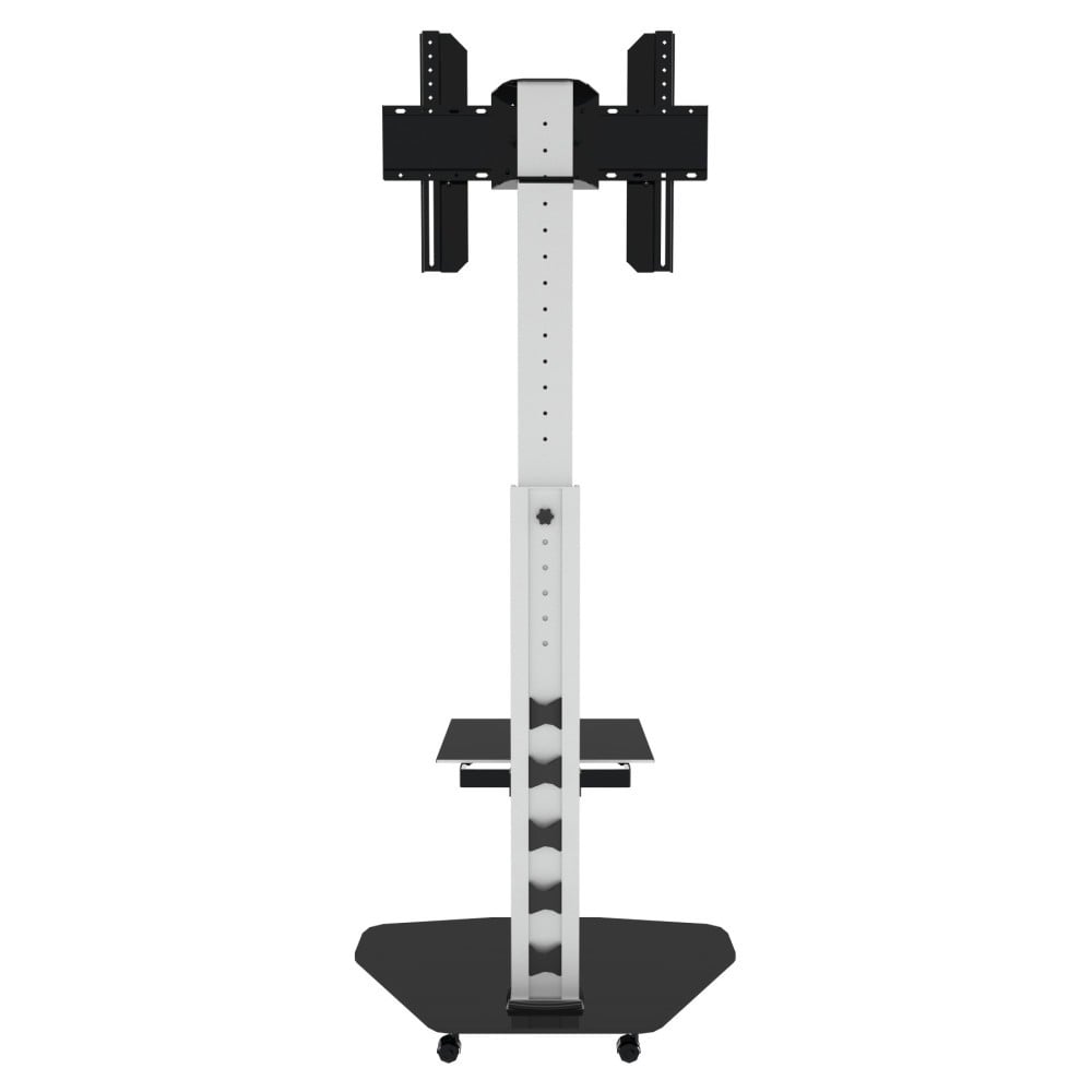 "Techly ICA-TR3SL Support TV mobile 37-70"" jusqu'a 40kg réglable 2 étageres"
