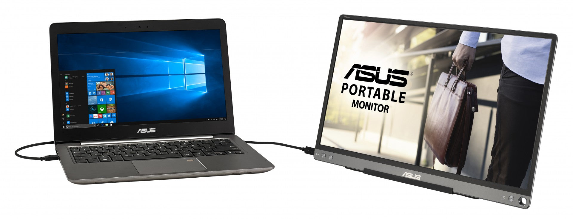 "ASUS ZenScreen MB16ACE écran plat de PC 39,6 cm (15.6"") 1920 x 1080 pixels Full HD LED Gris"