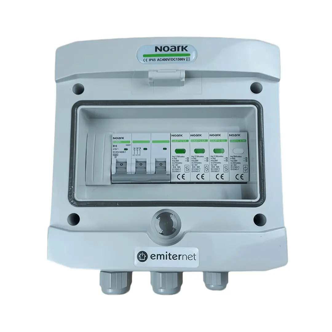 EMITER EM-47N_AC Tableau de distribution AC, IP65, SPD AC Noark type 1+2, disjoncteur 10A 3-F