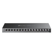 TP-Link JetStream TL-SG2016P commutateur réseau L2/L3/L4 Gigabit Ethernet (10/100/1000) Connexion Ethernet, supportant l'alimentation via ce port (PoE) Noir