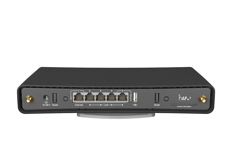 Mikrotik hAP ac3 routeur sans fil Gigabit Ethernet Bi-bande (2,4 GHz / 5 GHz) Noir