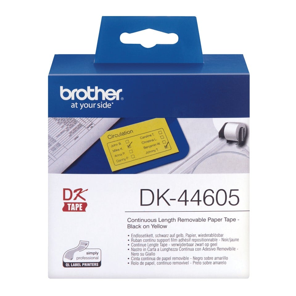 Label roll/yellow62mmx30.36m f QL-series