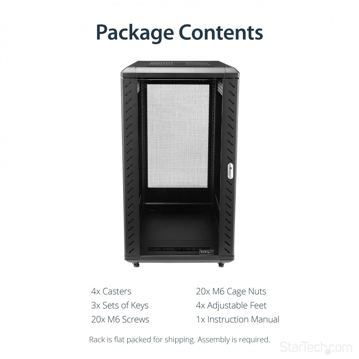 22U 91cm Knock-Down Server Rack Cabinet