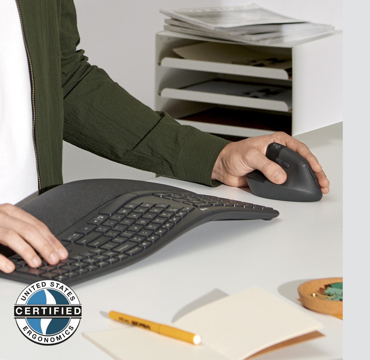 LOGITECH LIFT FOR BUSINESS LEFT - GRAPHITE / BLACK - EMEA