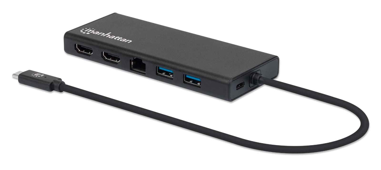 Manhattan 152747 Convertisseur USB-C 3.0 vers RJ45 2x HDMI