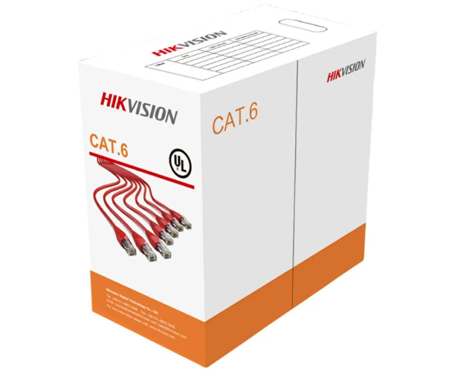 Hikvision DS-1LN6-UU Câble Réseau CAT6 UTP 305 m (Cuivre Solide, 0,565 mm, CM)