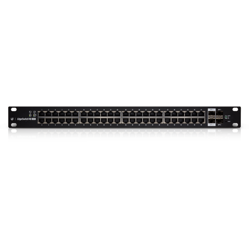 Ubiquiti Networks ES-48-500W commutateur réseau Géré L2/L3 Gigabit Ethernet (10/100/1000) Connexion Ethernet, supportant l'alimentation via ce port (PoE) 1U Noi