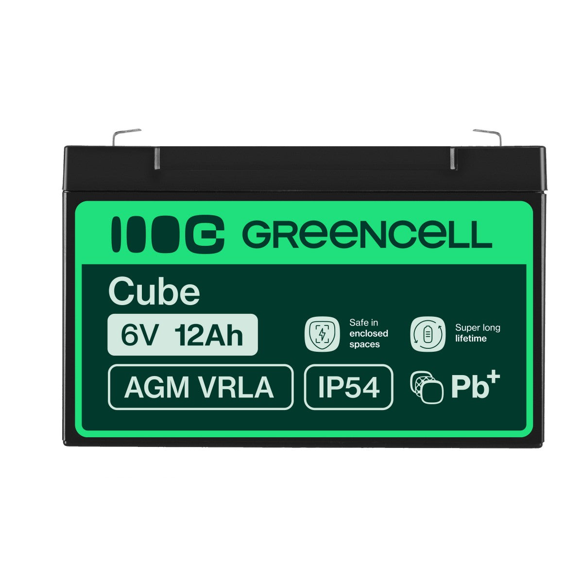 Green Cell AGM Battery 6V 12Ah - Batterie - 12.000 mAh Sealed Lead Acid (VRLA)