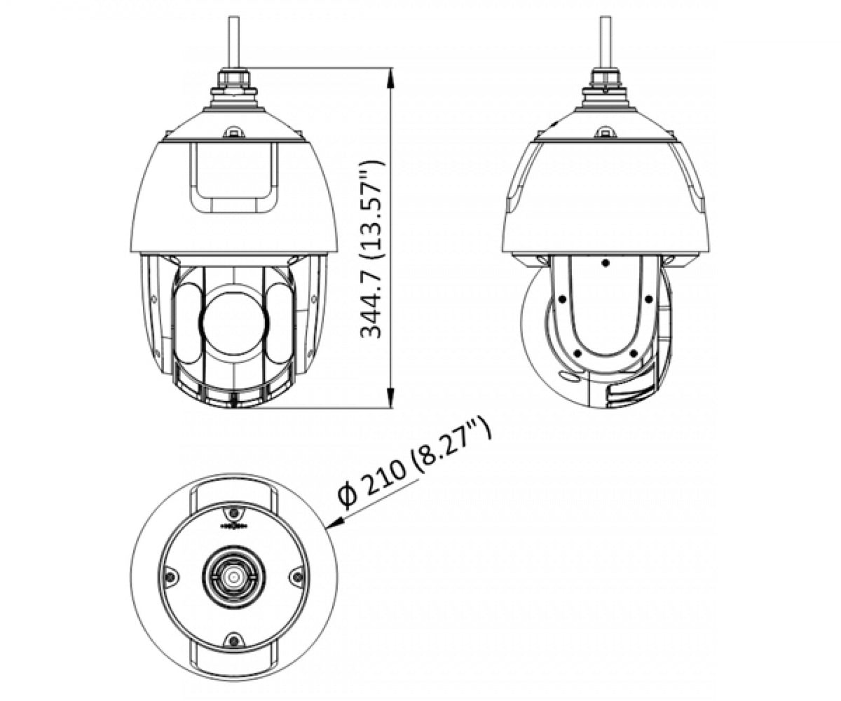 Hikvision DS-2DE5425IW-AE(T5) 4 MP caméra réseau Speed Dome 25X alimentée par DarkFighter IR