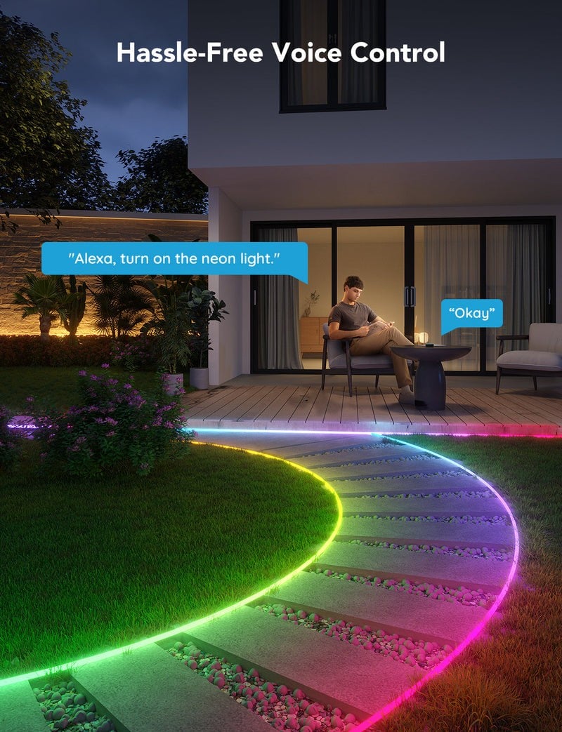 Govee H61A83D1 Bandes lumineuses néon RGBIC extérieures 10m
