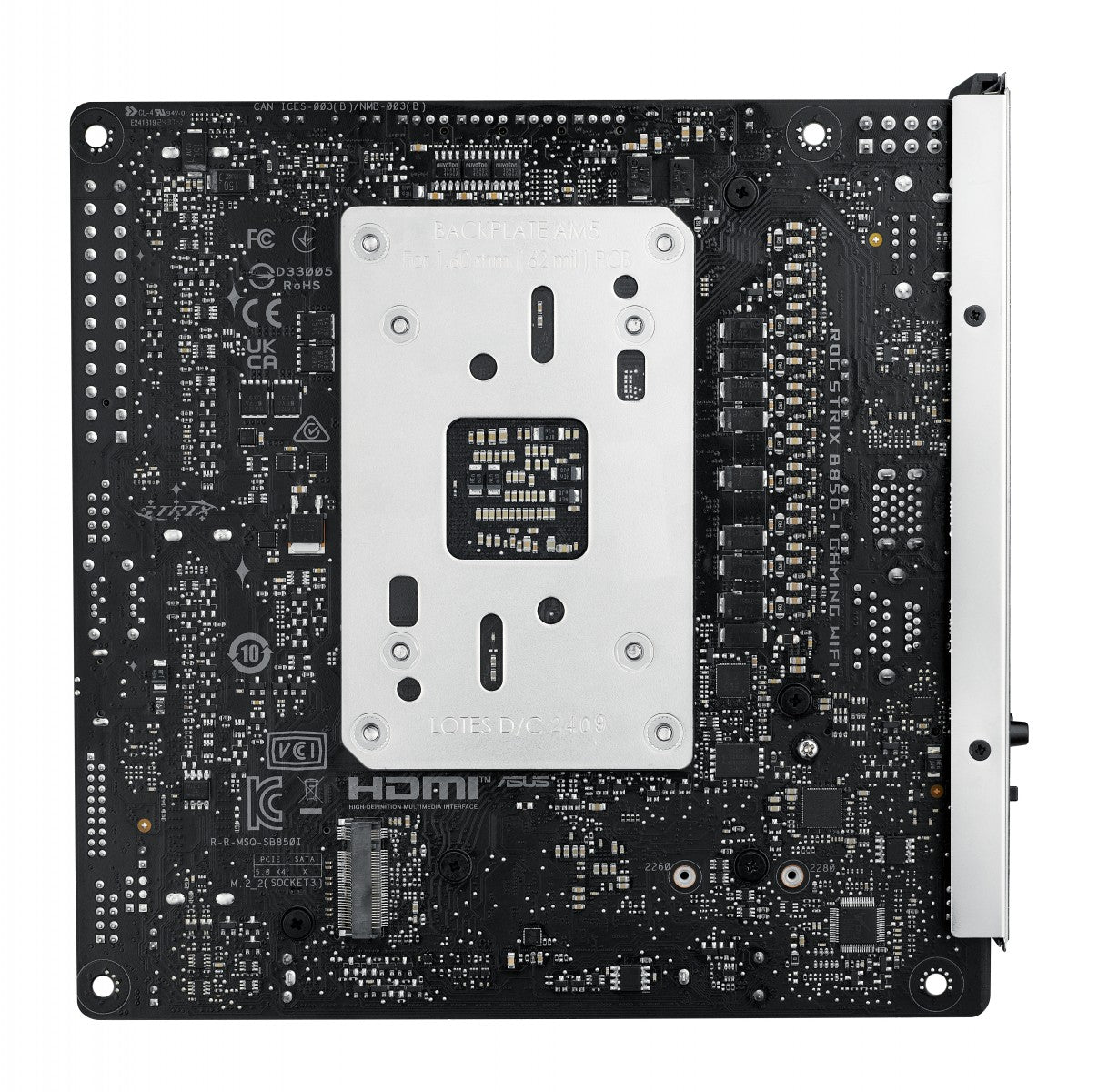 ASUS ROG STRIX B850-I GAMING WIFI AM5 DDR5 ATX MB 1xHDMI 2xM.2 2xSATA