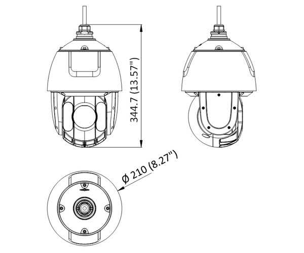 Hikvision DS-2DE5425IW-AE(T5) 4 MP caméra réseau Speed Dome 25X alimentée par DarkFighter IR